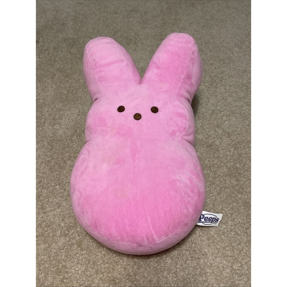 Peeps Plush Stuffed Animal‎ Pink Bunny Large Pillow Toy Just Born Easter 18"